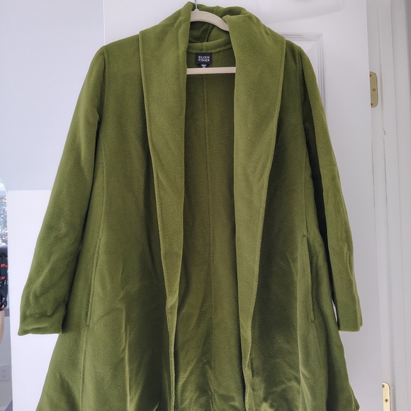 Eileen Fisher Jackets & Blazers - Eileen Fisher Olive Green Women's Cape